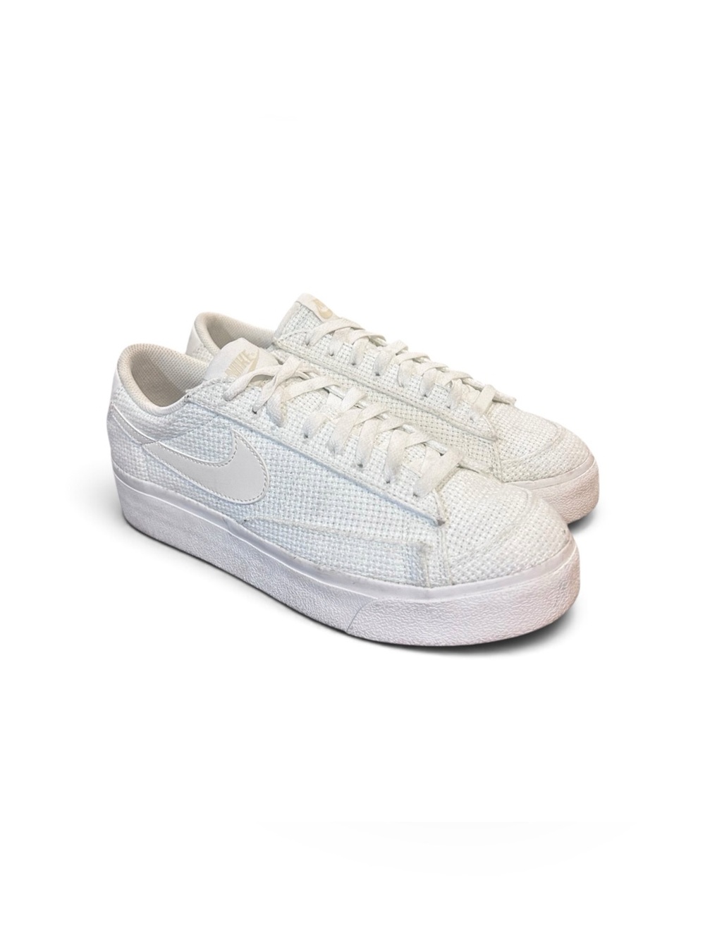 Nike Blazer Low Platform Woven Summit White Sneakers Women’s Size 9.5